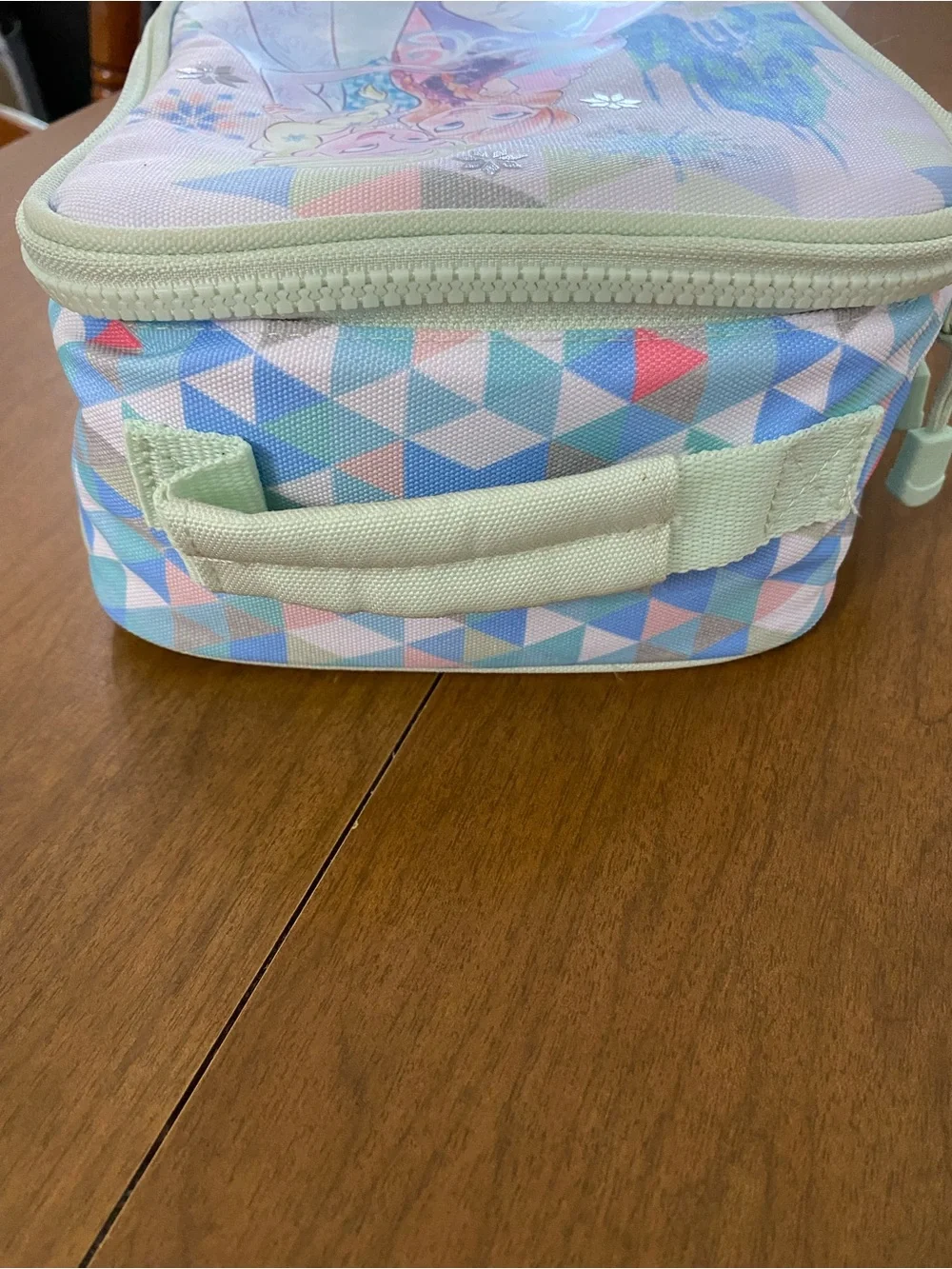 Disney Frozen Lunch Bag - Mint Trim with Pastel Character Art